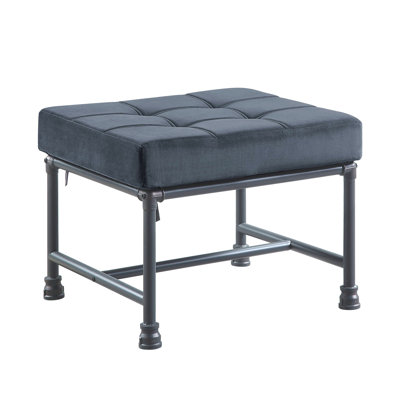Velvet & Finish Ottoman