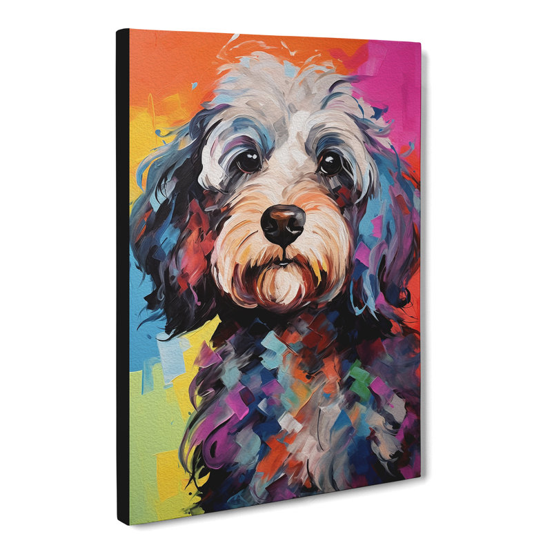 Cockapoo Gestural Art No.2 - Print, 76cm H x 50cm W x 3cm D