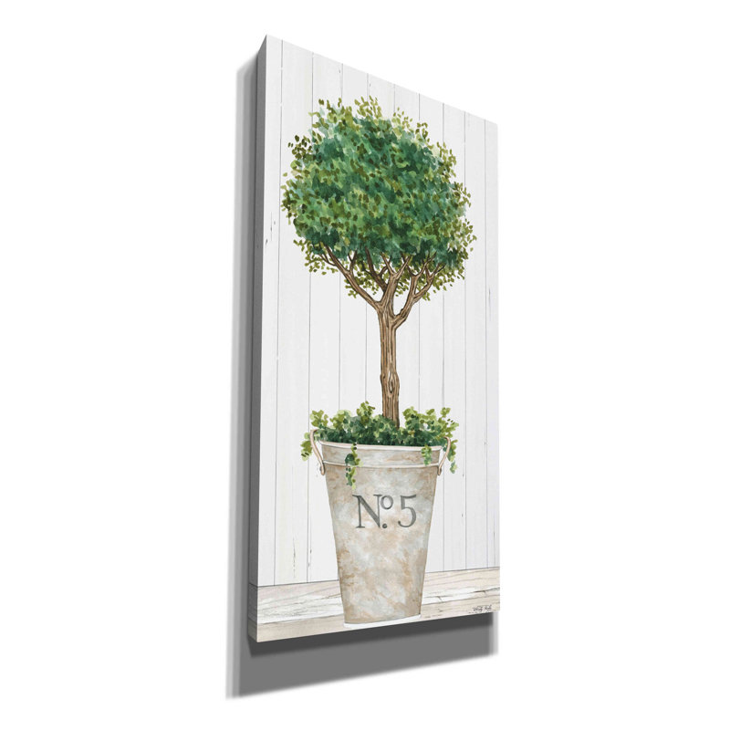 Magnifique topiaire III par Cindy Jacobs - peinture sur toile tendue, H 60 po x l 30 po x P 1,5 po