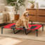 Lit pour chien portable respirant surélevé Pawhut 48 po x 36 po avec cadre en métal