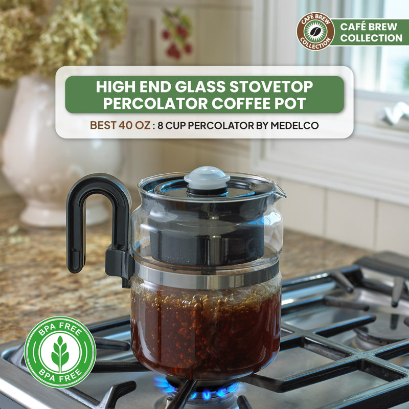 Percolateur pour cuisinière 8 tasses Medelco