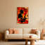 Silhouette de saxophoniste, art abstrait, toile tendue sur châssis, ensemble de 1-1300893191