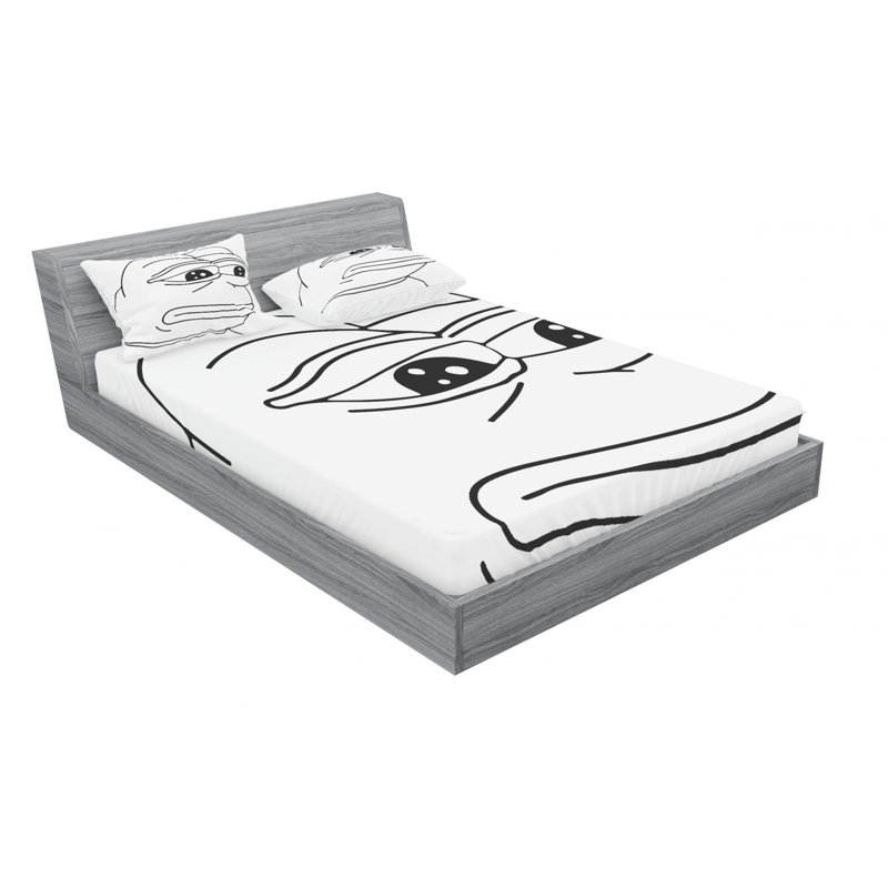 Microfiber Abstract Sheet Set, Queen Sheet Set + 2 Pillowcases