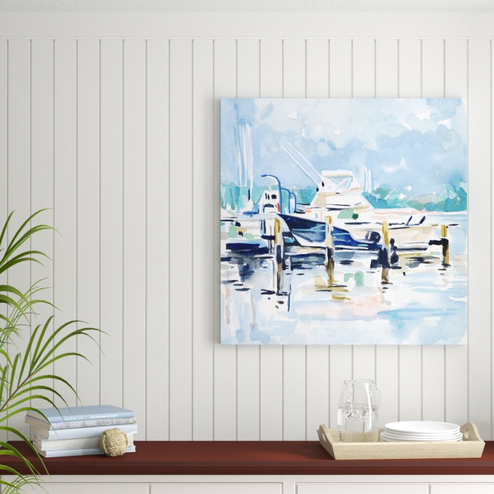 Leinwandbild Watercolor Marina II von Emma Scarvey