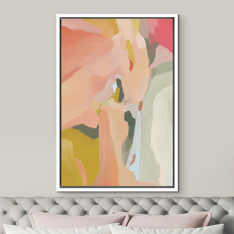 " Relax/Zen Colorful Nordic ", 36" H x 24" W x 1.5" D, White Framed