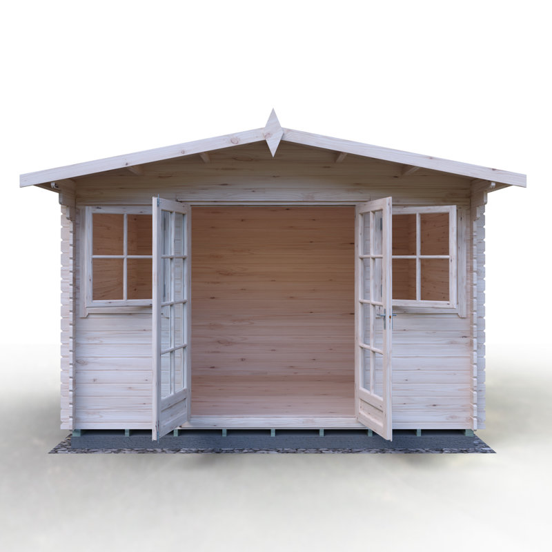 Pliner 12 x 10 Ft. Tongue and Groove Log Cabin, Yes
