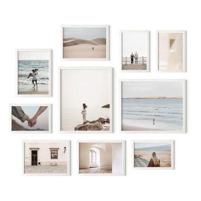 Oak Gallery Wall Frames 10 Pack