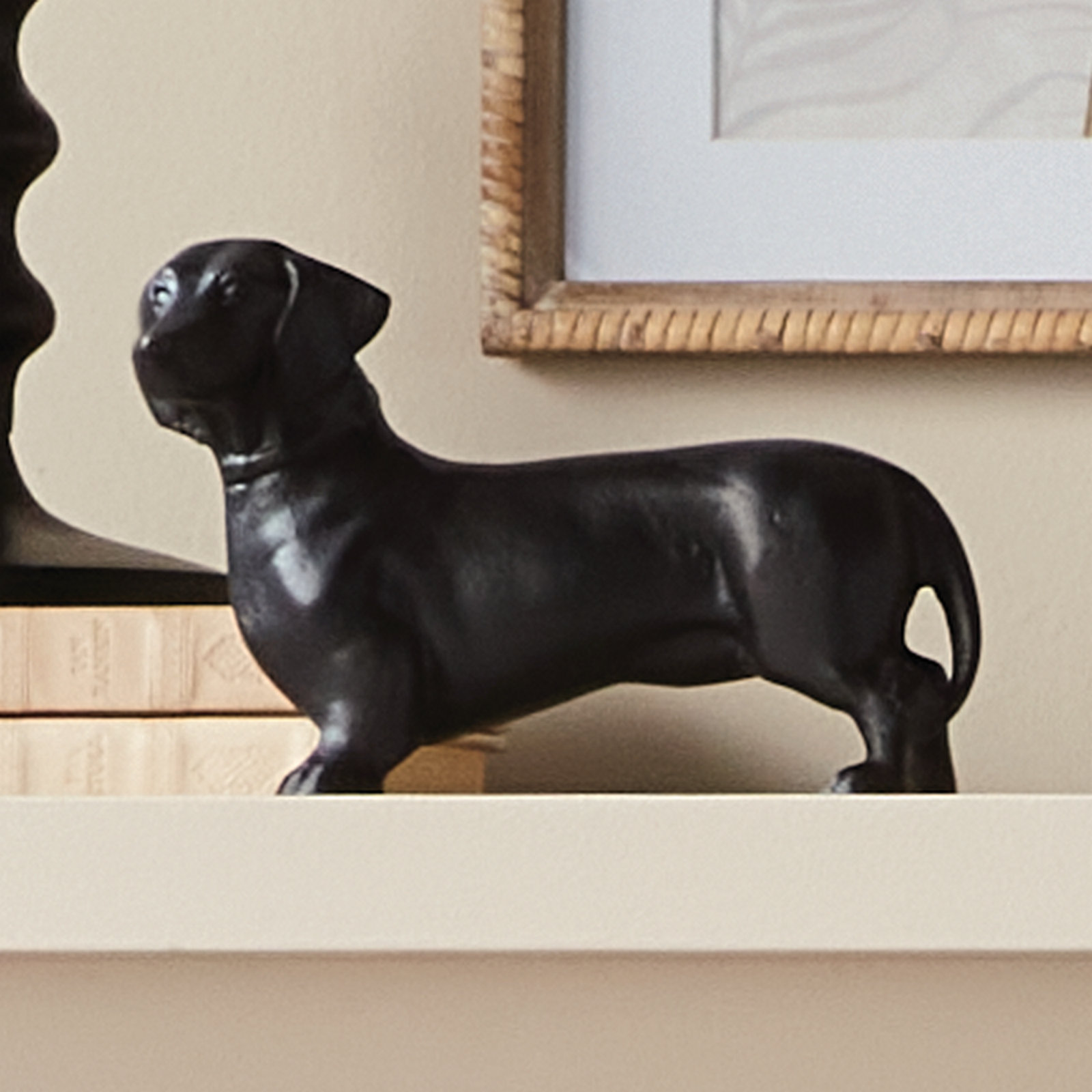 Dog Decorative Sculpture, Black