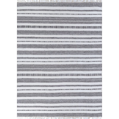 Tapis gris tissé à la main Cheriton