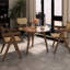 Fauteuil moderne moderne de style Mid-Century brun de 2 personnes pour la salle à manger cuisine, salon, chambre à coucher, lecture en bois d'hévéa noyer