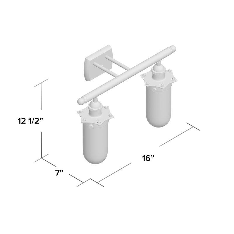 Éclairage pour meuble-lavabo à intensité variable Calixta, Bronze huilé, Blanc