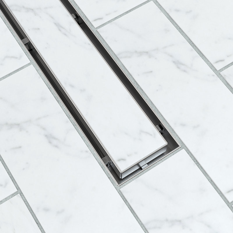 Stainless Steel Linear Shower Drain Tile-in Grate, 32"