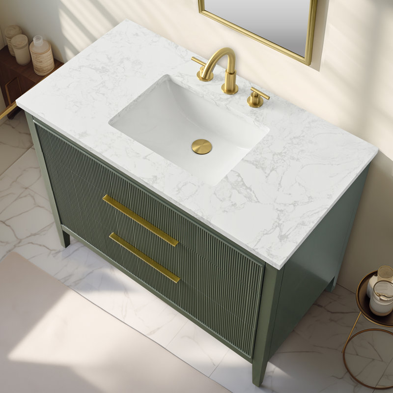Emma 42" W Single Vanity, Vintage Green