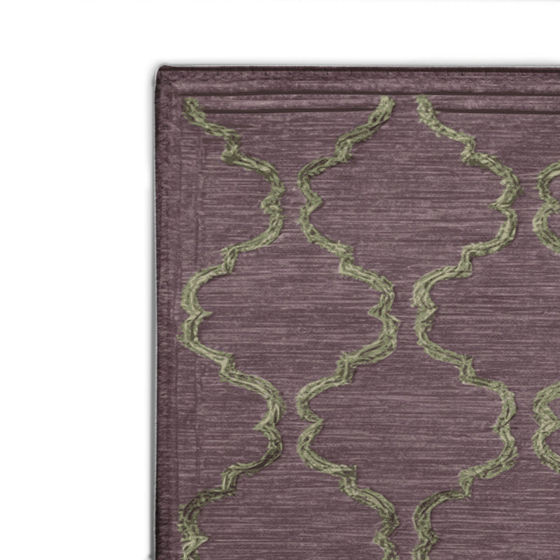 Tapis noir intérieur et extérieur Trellis, Rectangulaire 8 pi x 10 pi