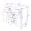 Élégant meuble-lavabo en bois avec lavabo brillant et grand espace de rangement-665812187