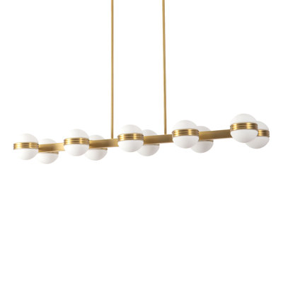 Selene 4-ft Gold dimmable LED Linear Pendant