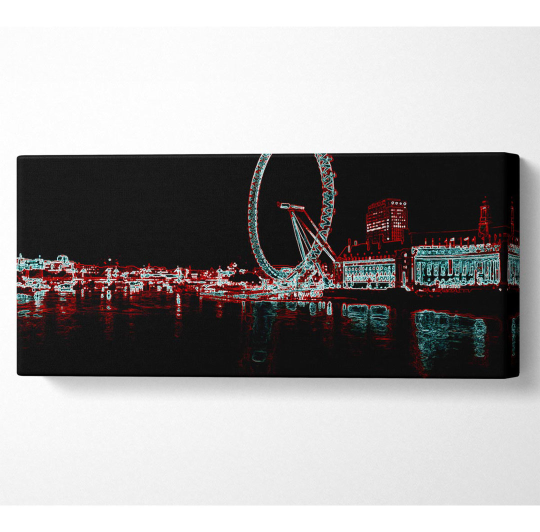 London Thames London Eye - Kunstdrucke auf Segeltuch