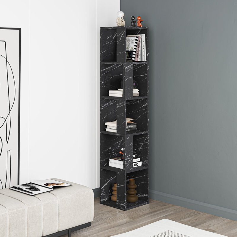 Bensonhurst Corner Bookcase Unique Design & Modern Style, Bendir