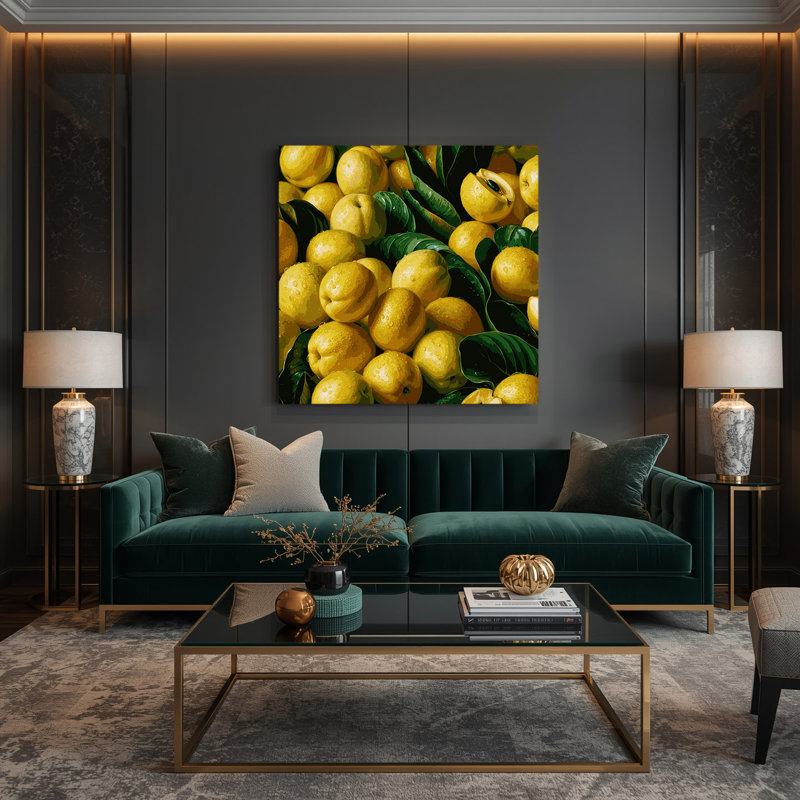 «Fruit Abiu», art mural sur toile vert, H 8 po x l 8 po