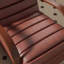 Fauteuil rembourré pivotant avec accoudoirs en bois massif-116501995