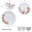 Service de table Mikasa Wildflower Bliss, 12 pièces, service pour 4