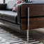 Forum 2-Seat Sofa Walnut Black Leather