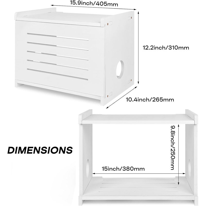 Boîte de rangement pour toupie blanche, Blanc