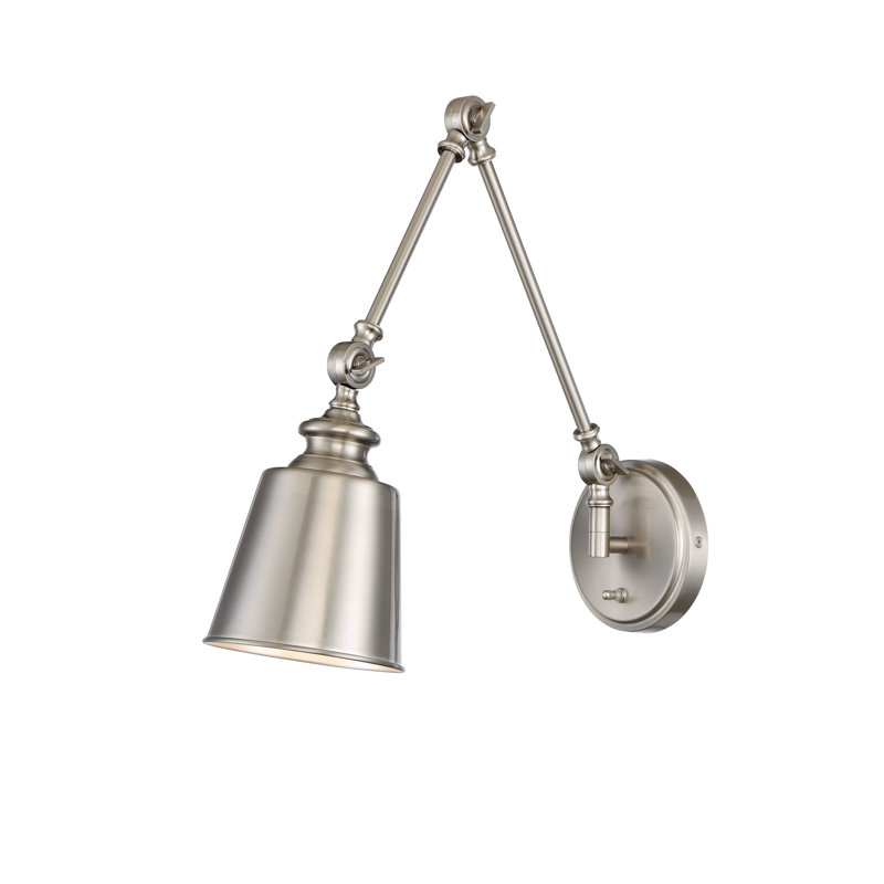 Bras pivotant à 1 lumière à intensité variable en nickel brossé Richwood, Nickel brossé