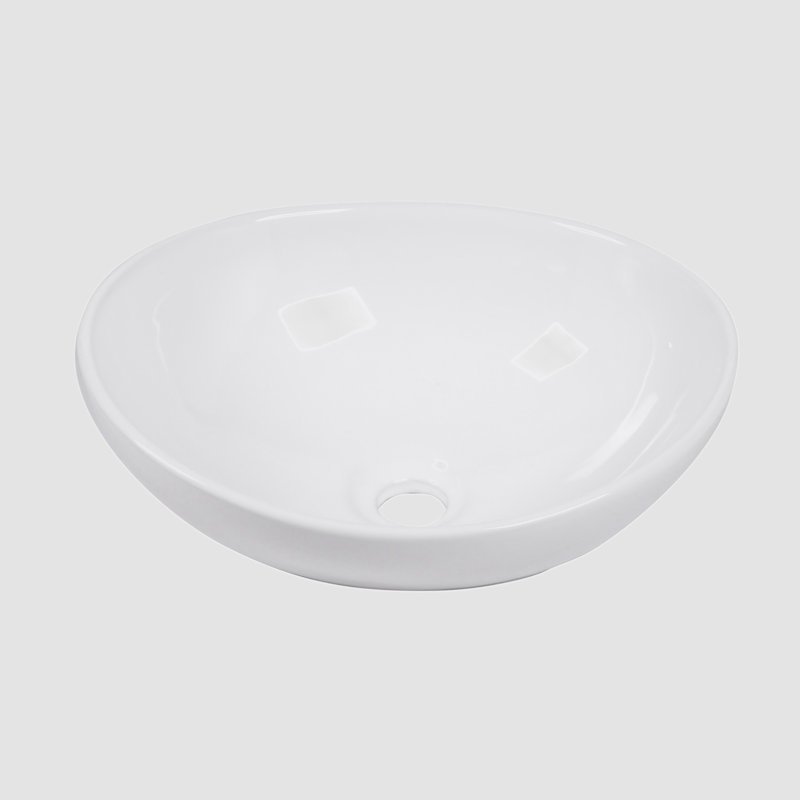 Lavabo de salle de bain ovale en céramique Go Peak