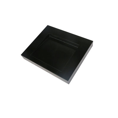 DAX Rectangular Single Bowl Top Mount Bathroom Basin - Matte Black