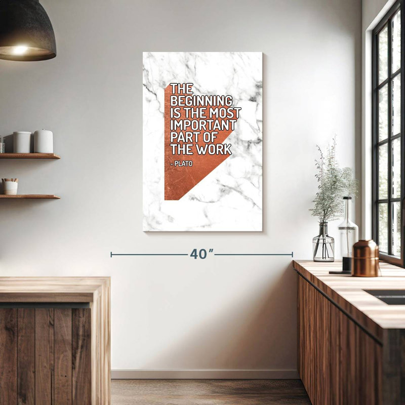 «Beautiful Beginnings», citation célèbre, H 39 po x l 26 po