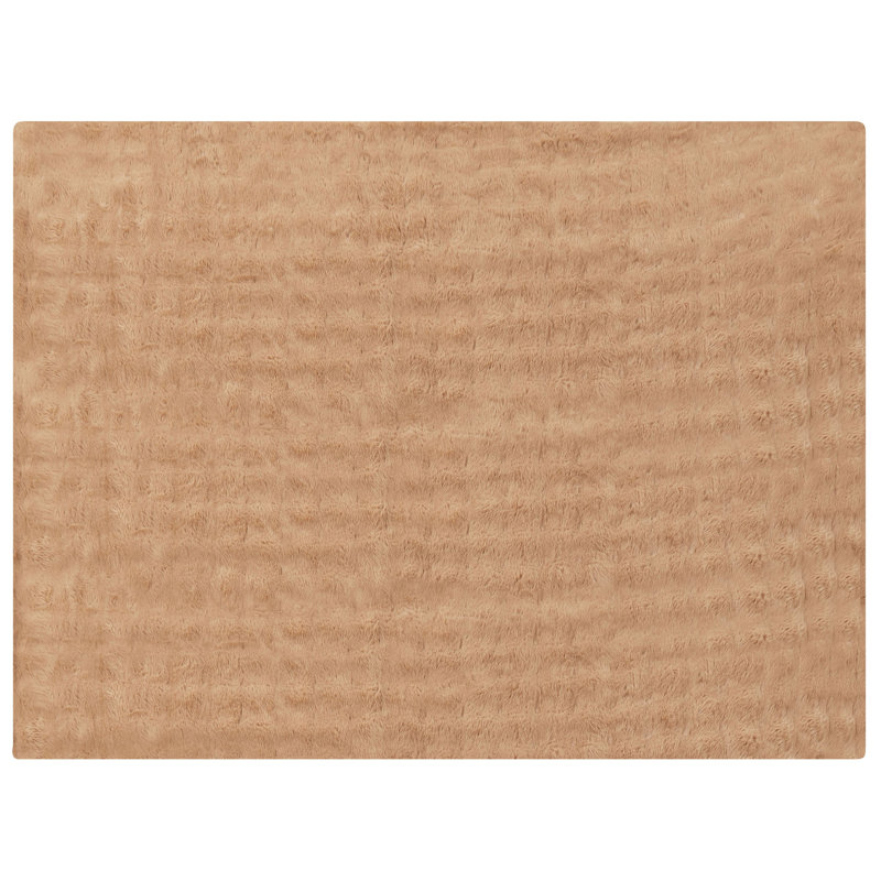 SALKA Polyester Striped Bedspread, Brown