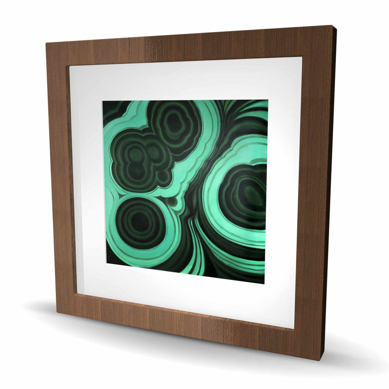 Malachite Stone - Green Shapes Framed Matted Print Decor
