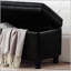 Banc de rangement rembourré capitonné à boutons, banc d'entrée en similicuir avec pieds en bois fuselés, banc de lit