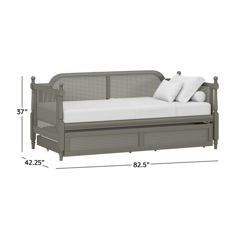 Elyse Daybed with Trundle, French Gray
