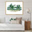 Scène de forêt naturelle avec clairière de brousse et herbe - peinture sur toile-67444432-67444433