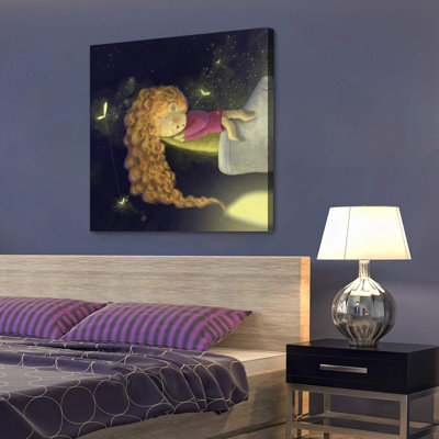 «Sleeping Girl In The Stars» sur impression sur toile