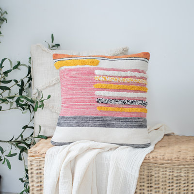Housse de coussin texturée 100% coton Marrice