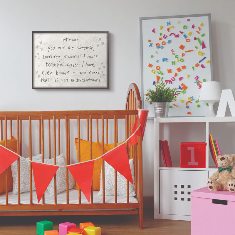 Décoration murale inspiration word stars kids Simonsen, H 16 po x l 20 po x P 1,5 po, Giclée encadrée noir minuit