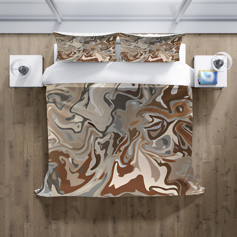 Abstract Duvet Cover, King Duvet Cover + 2 King Shams