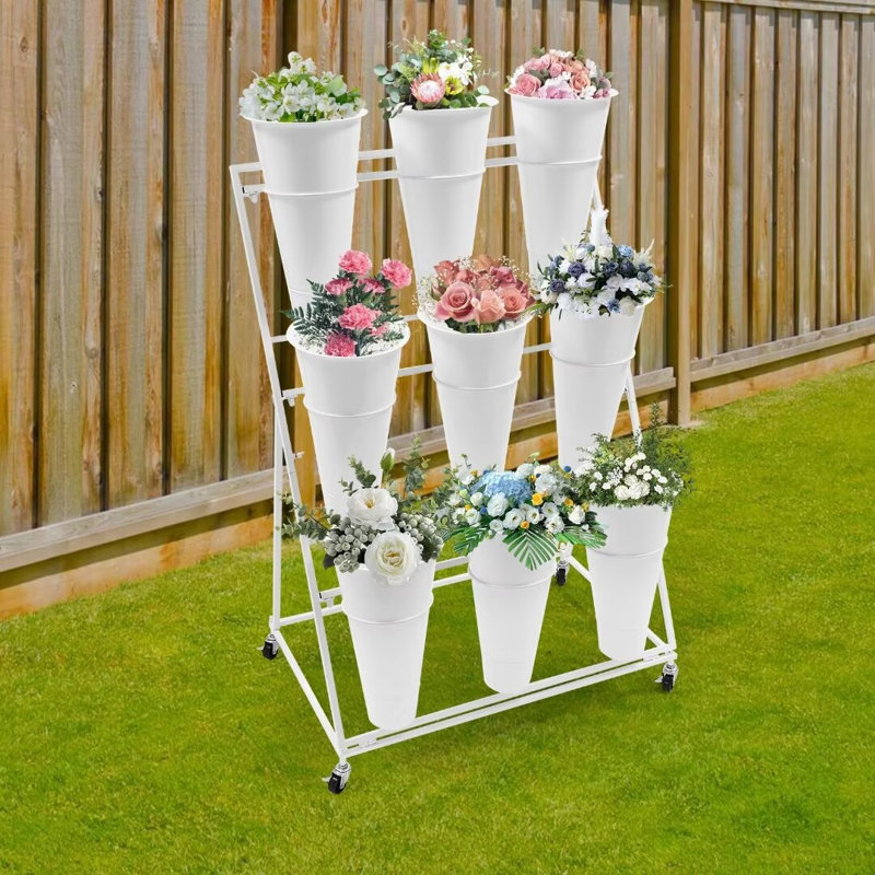 Support pour plante - ensemble de 10, Blanc