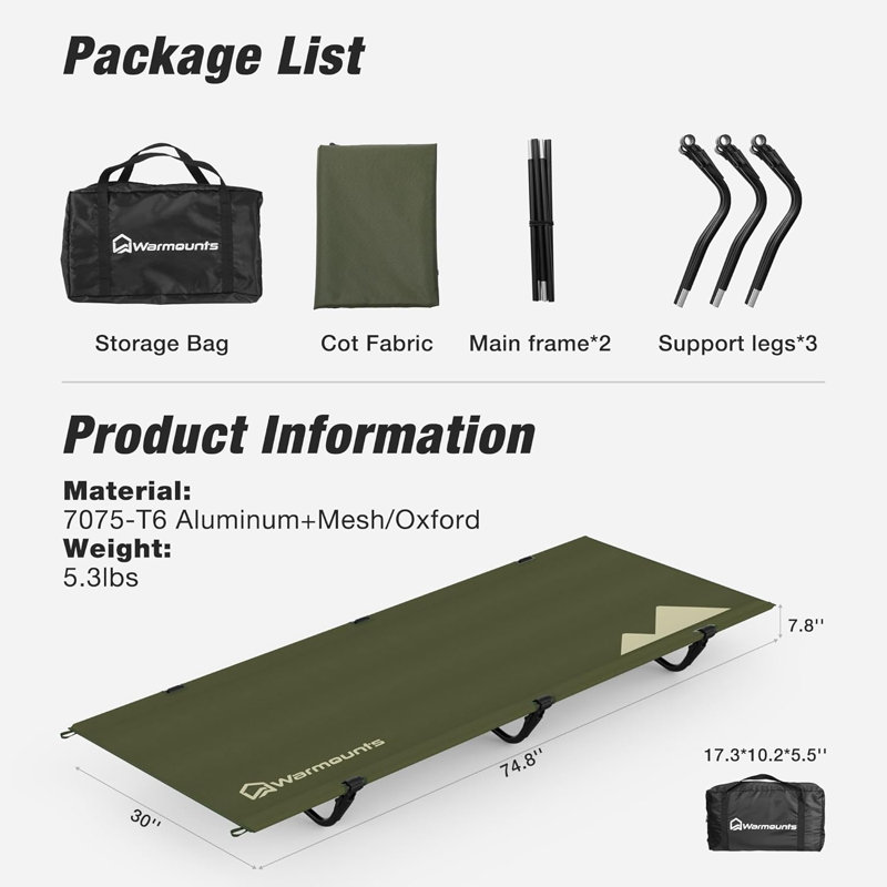 Cot, Army Green