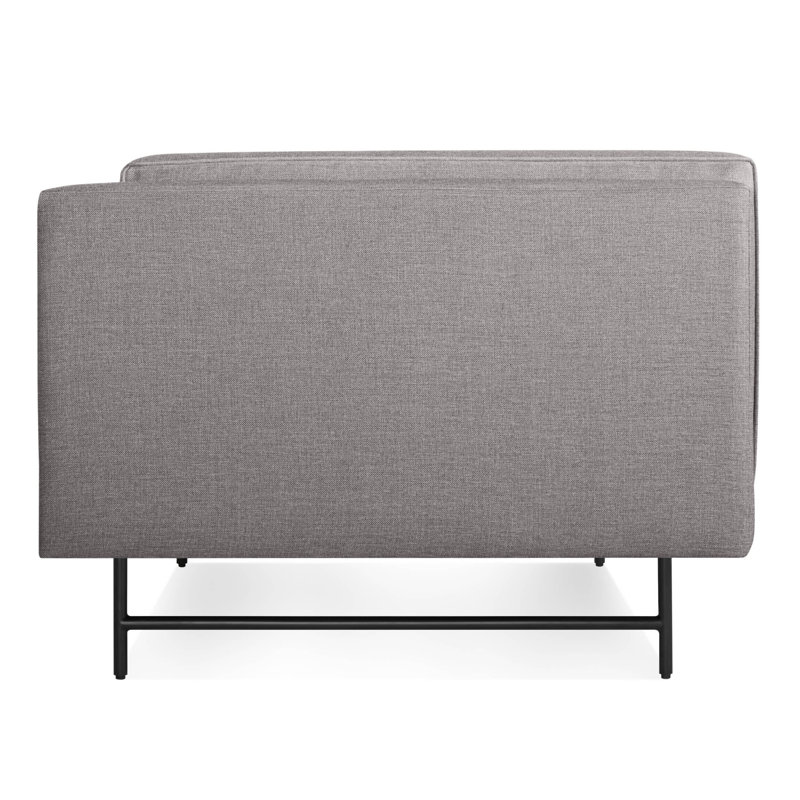Fauteuil club Bank, Mélange de polyester lave, Noir