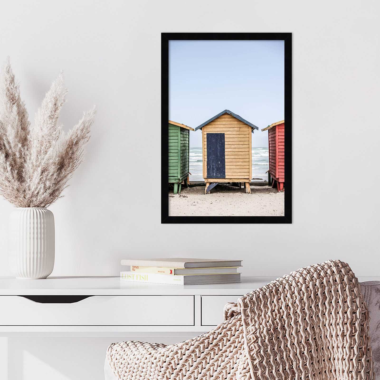 Rolandat "Yellow Hut" Print, 21" H x 15" W, Black