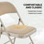 10 chaises pliantes rembourrées kaki-328885800