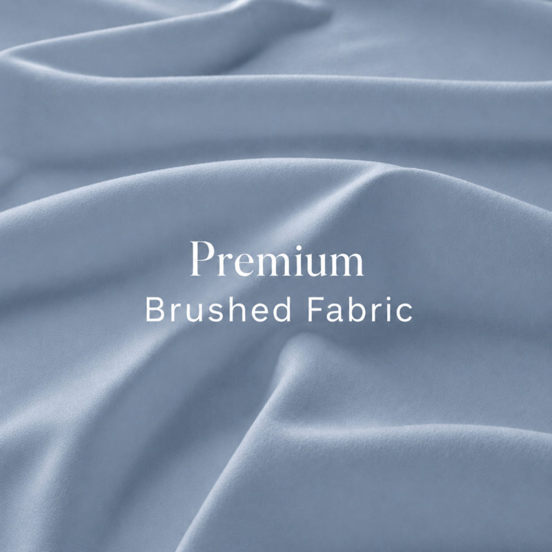 Modern Microfiber Duvet Cover Set - Basics by Wayfair™, King Duvet Cover + 2 King Shams, Blue