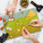 Ambesonne Abstract Cutting Board Large Size Bubbles Beer Macro Yellow White
