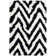 Delane Handmade Shag Black/White Area Rug