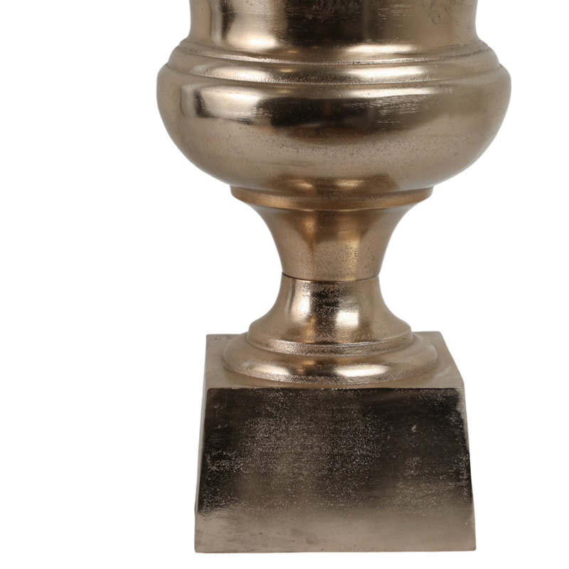 Kenosha Handmade Aluminum Floor Vase, Gold