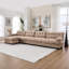 Canapé modulaire à assise profonde, canapé en forme de L moderne pour la maison